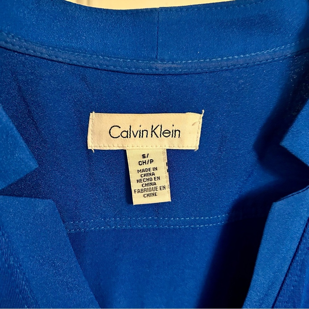 Calvin Klein Women's Royal Blue Blouse - Picture 2 of 4
